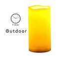 thumbnail image 1 of (Waved edge,7.6cm  x 15cm ) - iZAN Outdoor Flameless LED Candle with Timing Function Waterproof Plastic Realistic Flickering Battery Operated LED Pillar Candle Long Lasting 1500 H Battery Life 7.6cm x, 1 of 12