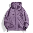 thumbnail image 1 of RXIRUCGD Manteau Veste Mode Ajustée à Capuche à Cordon avec Coutures pour Homme, Violet, Taille : L, 1 of 4