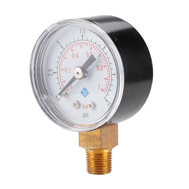 Maytalsory Hydraulic Pressure Gauge Water Oil Pneumatic Tester Air Compressor Testing Meter Instrument Industry Working Repairing Type 1 1Set