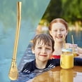 thumbnail image 2 of Birdeem Stainless Steel Straw Spoon Cocktail Milk Tea Coffee Stirring Stick Stirring Spoon Metal Straw Coffee Stick, 2 of 6
