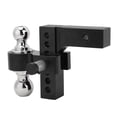 thumbnail image 1 of Adjustable Trailer Hitch Stainless Steel 6in Drop Rise 12500LBS Capacity Heavy Truck GTW Traction Hook Receiver, 1 of 7