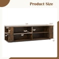 thumbnail image 3 of Costway Meuble Télé en Bois de 59 Pouces Console de Rangement Centre Multimédia de Divertissement avec Tablette Noyer, 3 of 10