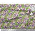 thumbnail image 2 of Soimoi Satin Silk Fabric Insect,Pansy & Yellow Flower Floral Print Fabric by the Yard 42 Inch Wide, 2 of 3