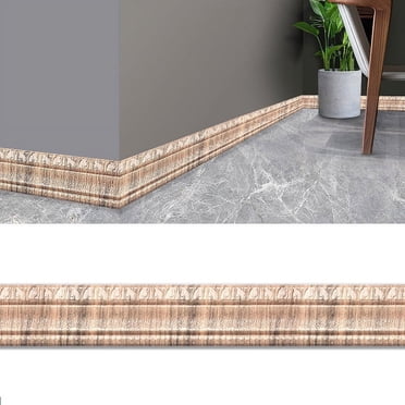 Meitianfacai Self Adhesive Flexible Foam,Peel and Stick Wallpaper Border Flexible Wall Base Moulding Trim, Self Adhesive Vinyl Baseboard White Foam Wall molding 3D Mirror Border