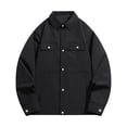 thumbnail image 3 of Lightweight Fall Jackets for Men 2025 Long Sleeve Button Down Collared Casual Jacket with Pockets Outerwear Coat, 3 of 5