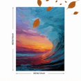 thumbnail image 3 of Qisvanset Romantic Ocean Wave Sunset Canvas Print 12x16 Inch Lounge Wall Art, 3 of 8