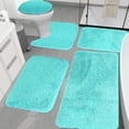 thumbnail image 1 of Matoen Mixed Colors Bath Mats 5 Set Bathroom Rugs For 5 Pcs Toilet Mats Universal Soft Comfortable Water Absorption Non-Slip Thick Machine Washable Easy Dry Dark Color, 1 of 7