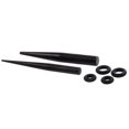 thumbnail image 4 of 36 Pieces Ear Gauges Stretching Kit Plugs Taper 14G-00G Expanders Black, 4 of 9