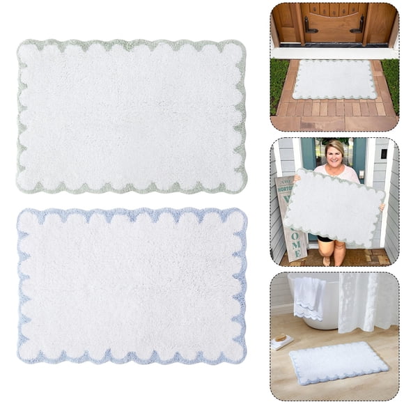 Scallop Shaped Bathroom Carpet for Enhanced Comfort and Easy Cleaning Non Floor Mat Soft