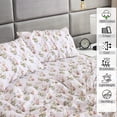 thumbnail image 2 of RUVANTI Draps 100 % Coton, Tissage Percale, Parure Complète, Motif Floral, 2 of 7
