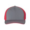 thumbnail image 1 of Richardson Pulse Sportmesh with R-Flex Cap, L-XL, Charcoal-Red Split, 1 of 6
