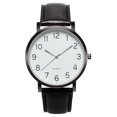 thumbnail image 4 of (2-Pack) Rinsvye Unisex Simple Business Leather Digital Watch with Alarm Quartz Wrist Watch S Watches World Map Watch Gift for Men Digital Mens Watches, 4 of 6