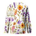 thumbnail image 5 of KIHOUT Chandails Molletonnés pour Femmes en Liquidation, Hauts Blouse à Manches Longues d'Automne et d'Hiver à Col Rond à Imprimé Floral, Coupe Ample, Taille P-2TG, 5 of 5