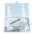 thumbnail image 2 of Eyelet Punch Tool + Hole Punch + 100 Sets Silver Eyelets Grommet DIY Leather Craft Tools Set, 2 of 7