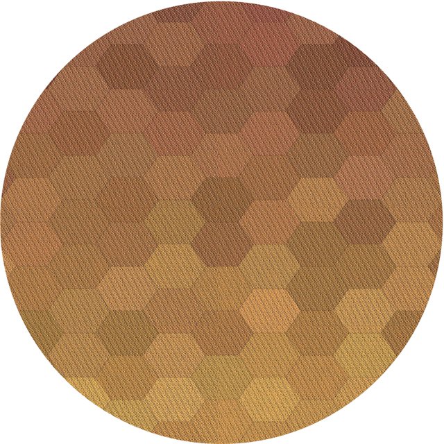 Ahgly Company Tapis Rond Lavable en Machine Intérieur Transitionnel Orange, 3 Pieds Rond