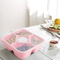 thumbnail image 4 of Boovnll Boîte Bento, Contenants à Collation Bento avec 5 Compartiments pour Préparation de Repas École Voyage Contenant Lunchable Réutilisable, Boîte Bento Adulte, Boîte Bento pour Enfants, Contenants de Boîte à Lunch, 4 of 5