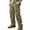 Pants - Brown, variant on Lekwk Mens Cargo Pants Plus Size Elastic Waist Straight Leg Trousers Workout Lightweight Khakis Fashion Solid Color Streewear with Multi Pockets