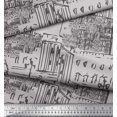 thumbnail image 2 of Soimoi Grey Rayon Fabric London Theme Architectural Printed Fabric 1 Yard 42 Inch Wide, 2 of 3