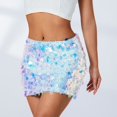 thumbnail image 1 of GZWYHT Jupes pour Femmes, Mini Jupe à Sequins Taille Haute Ajustée Décontractée Jupe Courte à Sequins, Jupes d'Été, Robe Rose Doré, Jupes Taille Haute S, 1 of 4