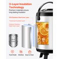 thumbnail image 4 of VEVOR Distributeur de Boissons Isolé pour Boissons Chaudes et Froides 1,5 Gal Acier Inoxydable, 4 of 9