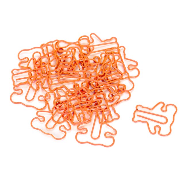 20PCS Plastic Coated Wire Paperclip, Cute Bear Shape Bookmark File Holder for Office Home, with Firm Grip and Lightweight Design
