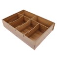 thumbnail image 1 of MasteelfCA Boîte de Rangement en Bois à Multiples Compartiments pour Espèces, Boîte de Rangement, Contenant pour Monnaie de Supermarché, 1 of 9