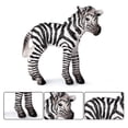 thumbnail image 4 of 1/4Pcs Simulation Zebra Wild Animal Model Figurine Desktop Ornament Kids Toy, 4 of 10