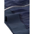 thumbnail image 5 of Allegra K Blouson Bomber pour Femmes à Manches Longues Court en Maille Transparente Vestes TP Bleu, 5 of 5