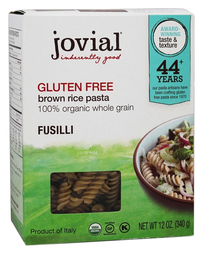 Jovial Foods - Organic Gluten-Free Fusilli Brown Rice Pasta - 12 oz.