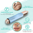 thumbnail image 3 of iMusthav 2-in-1 Eyebrow and Facial Hair Remover: Painless Electric Razor, USB Rechargeable, 18K Gold-Plated, 360° LED for Eyebrow and Face Hair., 3 of 7