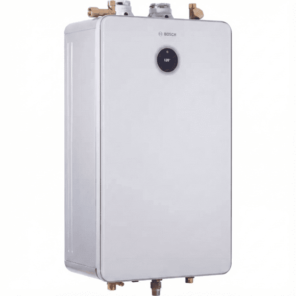 Bosch Greentherm T9800 SE 160 Tankless Water Heater, 9 GPM Whole Home Hot Water System, Natural Gas or Propane Compatible, High-Efficiency Condensing Design, Indoor Wall Mount