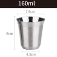 thumbnail image 1 of Tasse à Café en Verre et Bouteille 160 ml et Bouteille de Voyage Isolée pour Cuisine, Salle à Manger et Bar, Tasse en Acier Inoxydable Antirouille, 1 of 3