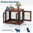 thumbnail image 3 of Meuble de Niche pour Chien Walmart - Chenil en Bois Robuste 80x60x66 cm - Table d'Appoint Intérieure Brun Rustique - Doubles Portes Résistantes à la Mastication et Verrouillables - Ventilé, Facile à Nettoyer (Taille 6), 3 of 7