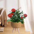 thumbnail image 3 of DOLITY Plant Basket with Legs Rattan Basket Decorative Simple Basket Planter Flower Pot Ball Light Brown, 3 of 9