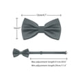 thumbnail image 2 of INSPIRE CHIC Men's Grids Patterned Solid Color Adjustable Pre-tied Bow Tie Grey, 2 of 4