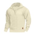 thumbnail image 1 of Homme Pull Décontracté Uni Mode Manches Longues Col Montant Blouse à Fermeture Éclair, 1 of 1