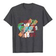 thumbnail image 1 of Hauts à Manches Courtes pour Femmes, T-Shirt Décontracté à Imprimé Lettre, Chandail à Manches Courtes, Hauts Décontractés pour Femmes, 1 of 3