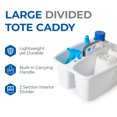 thumbnail image 3 of Gracious Living Bac de Rangement Portable en Plastique à 2 Compartiments, Blanc, 3 of 12