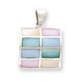thumbnail image 1 of Collier Pendentif en Argent Sterling 925 Multicolore en Nacre, 1 of 5