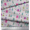 thumbnail image 2 of Soimoi Polyester Crepe Fabric Cartoon Machine & Gear Parts Hardware Printed Craft Fabric by The Yard 52 Inch Wide, 2 of 3