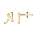 thumbnail image 1 of Boucles d'Oreilles Alphabet en Or 26 avec Finition Plaquée Or pour Femmes, 1 of 9