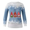 thumbnail image 4 of EGNMCR Chandail en Molleton de Noël pour Femmes T-shirt Imprimé d'Hiver Manches Longues Blouse Col Rond Hauts Décontractés, 4 of 4