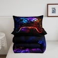 thumbnail image 4 of QUTETN Moderne Noir Bleu Joystick de Jeu Couettes et Duvets Grand Lit, 4 of 6