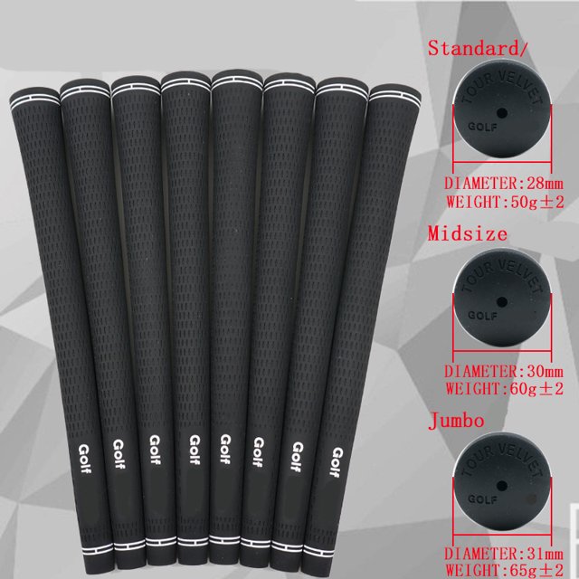 Golf Club Grips Undersize Standard Midsize Jumbo Rubber Grip for Driver Wood and Irons 13PCS-Midsize