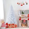 thumbnail image 3 of Gymax 7.5ft White Christmas Tree Classic Pine Tree PVC Material Thicken Tips(White), 3 of 10