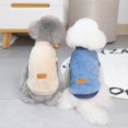 thumbnail image 4 of Trayknick Pet Sweater Solid Color Keep Warmth Skin-friendly Pet Dogs Fleece Sweatshirt Costume for Winter Blue, 4 of 13