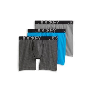 Jockey Men's ActiveStretch 7" Long Leg Boxer Brief - 3 Pack