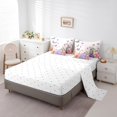 thumbnail image 3 of 7 Pcs Colorful Butterfly Queen Bedding Set for Girls Kids Purple Hydrangea Bed In A Bag Romantic Themed Comforter Set With Sheets Rustic Farm Floral Bed Set for Boys Teen Dreamy Butterfly Sheet Set, 3 of 5