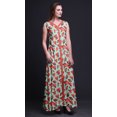 thumbnail image 3 of Bimba Floral Ladies Printed Front Slit Sleeveless Maxi Summer Long CasualDress-X-Small, 3 of 5