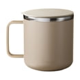 thumbnail image 2 of Dvkptbk Tasse à Couvercle Plat en Acier Inoxydable 304 400 ml Tasse à Café Isolée avec Poignée et Couvercle Tasse à Café Thermique à Double Paroi en Acier Inoxydable sous Vide, 2 of 6